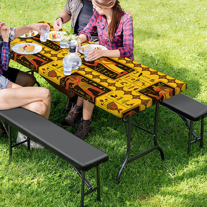 Ancient Egypt Pattern Print Picnic Table Cover