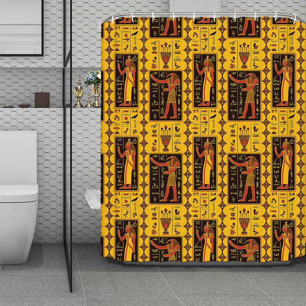 Ancient Egypt Pattern Print Polyester Shower Curtain