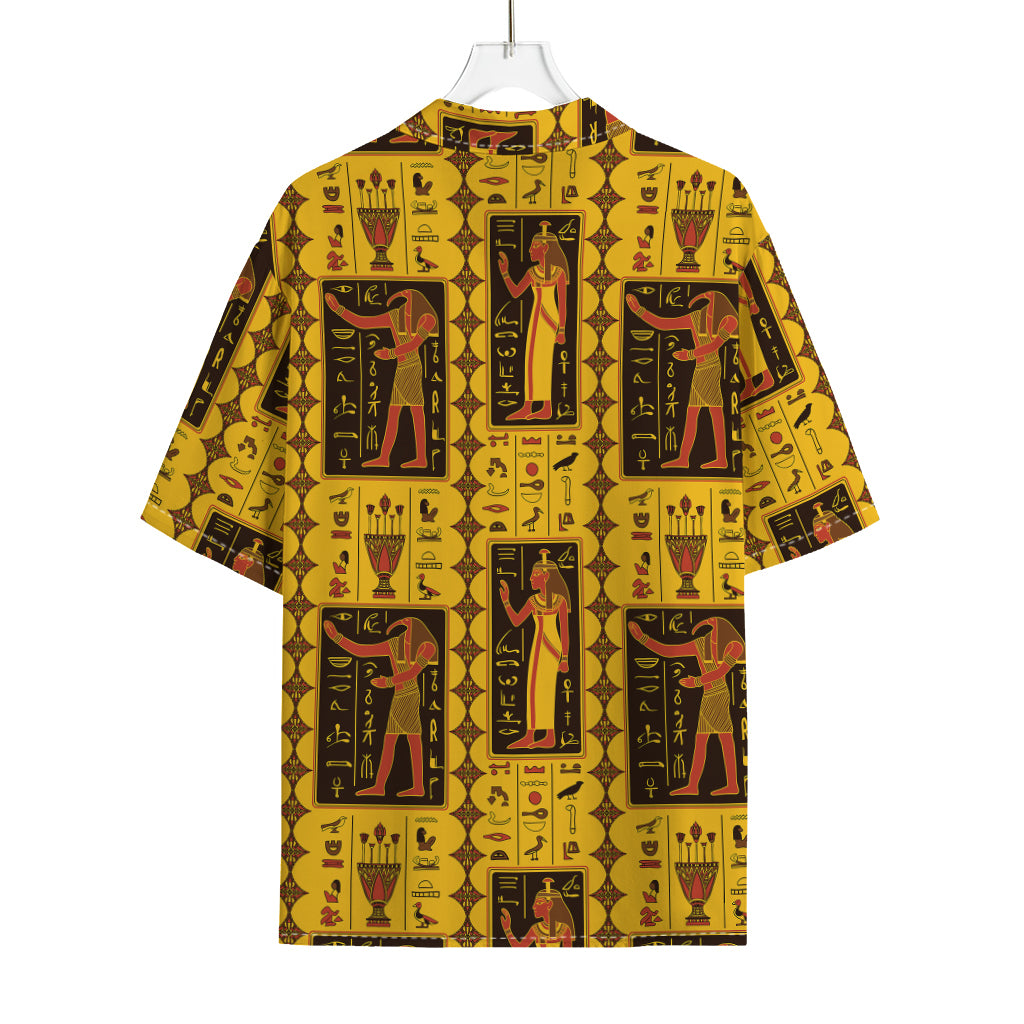 Ancient Egypt Pattern Print Rayon Hawaiian Shirt