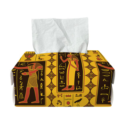 Ancient Egypt Pattern Print Rectangle Tissue Box Cover
