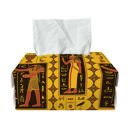 Ancient Egypt Pattern Print Rectangle Tissue Box Cover