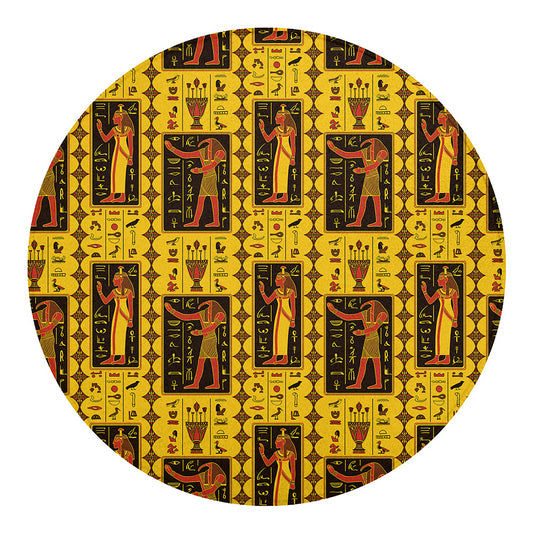 Ancient Egypt Pattern Print Round Blanket