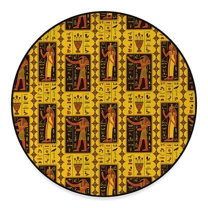 Ancient Egypt Pattern Print Round Floor Mat