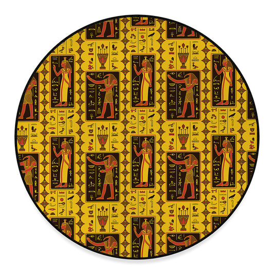 Ancient Egypt Pattern Print Round Floor Mat