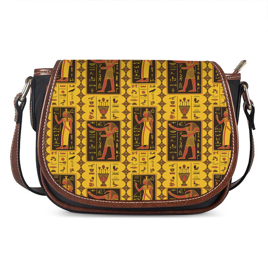 Ancient Egypt Pattern Print Saddle Bag