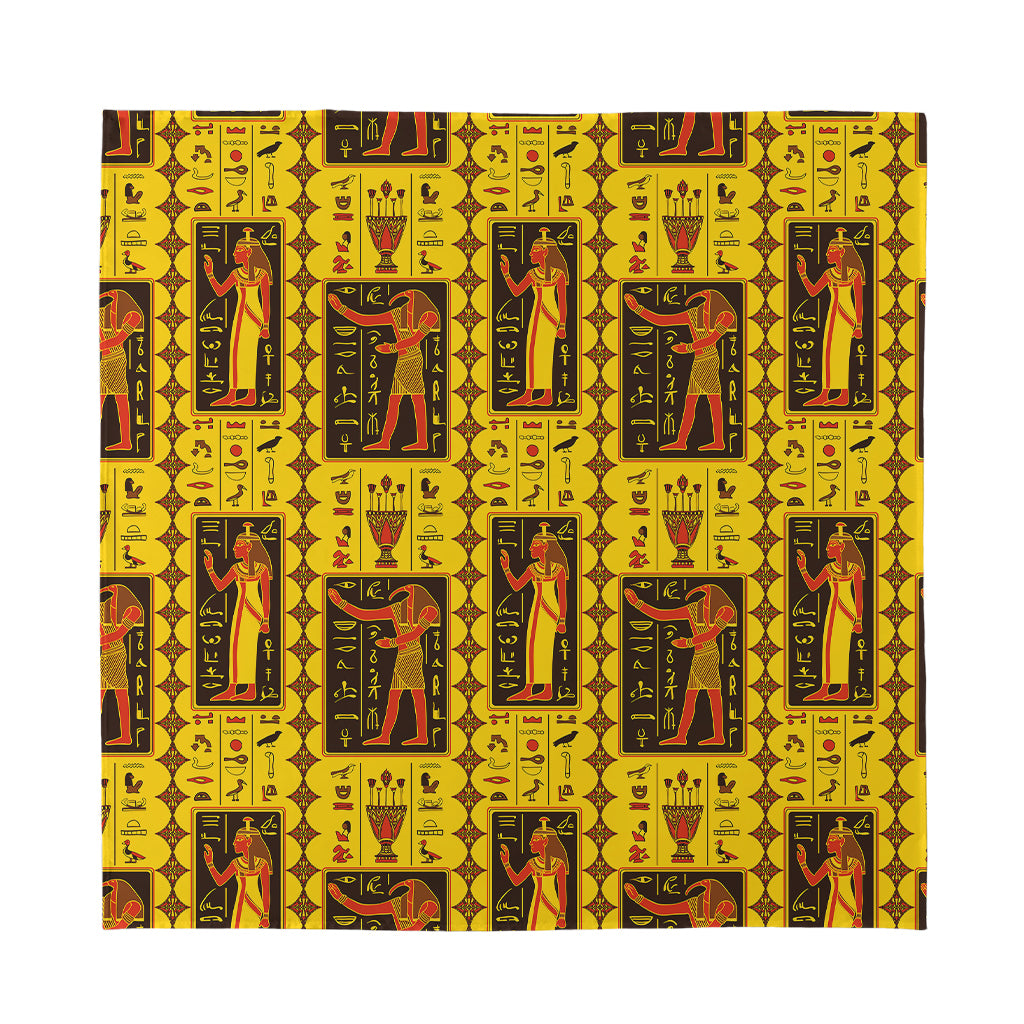 Ancient Egypt Pattern Print Silk Bandana