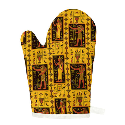 Ancient Egypt Pattern Print Single Oven Mitt