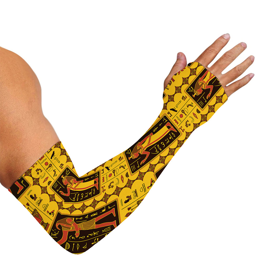 Ancient Egypt Pattern Print Sun Protection Arm Sleeves