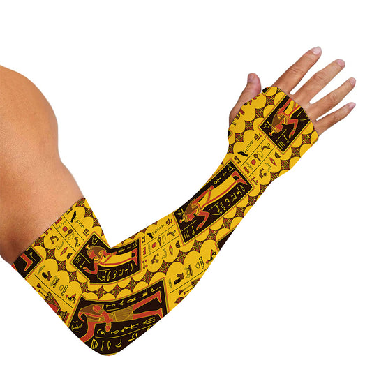 Ancient Egypt Pattern Print Sun Protection Arm Sleeves