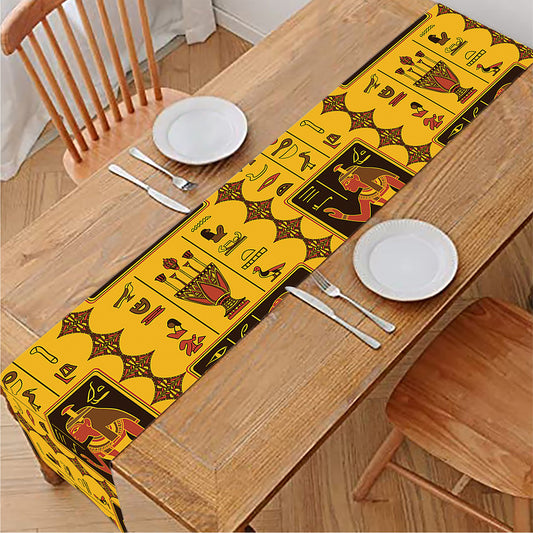Ancient Egypt Pattern Print Table Runner
