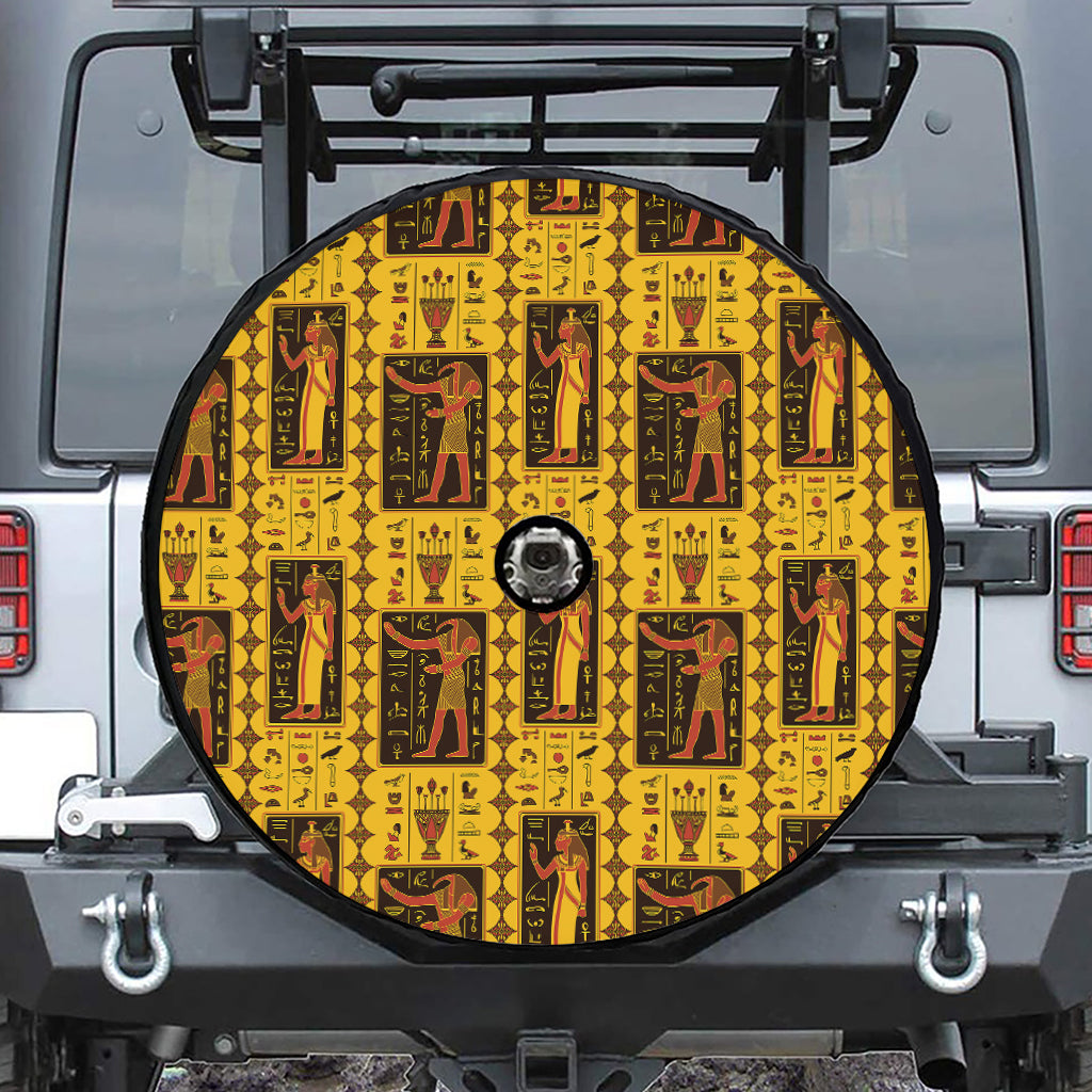 Ancient Egypt Pattern Print Tire Cover With Camera Hole