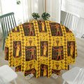 Ancient Egypt Pattern Print Waterproof Round Tablecloth