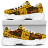 Ancient Egypt Pattern Print White Chunky Shoes