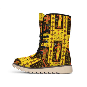 Ancient Egypt Pattern Print Winter Boots