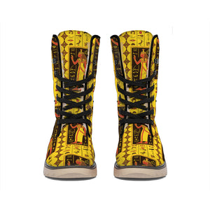 Ancient Egypt Pattern Print Winter Boots