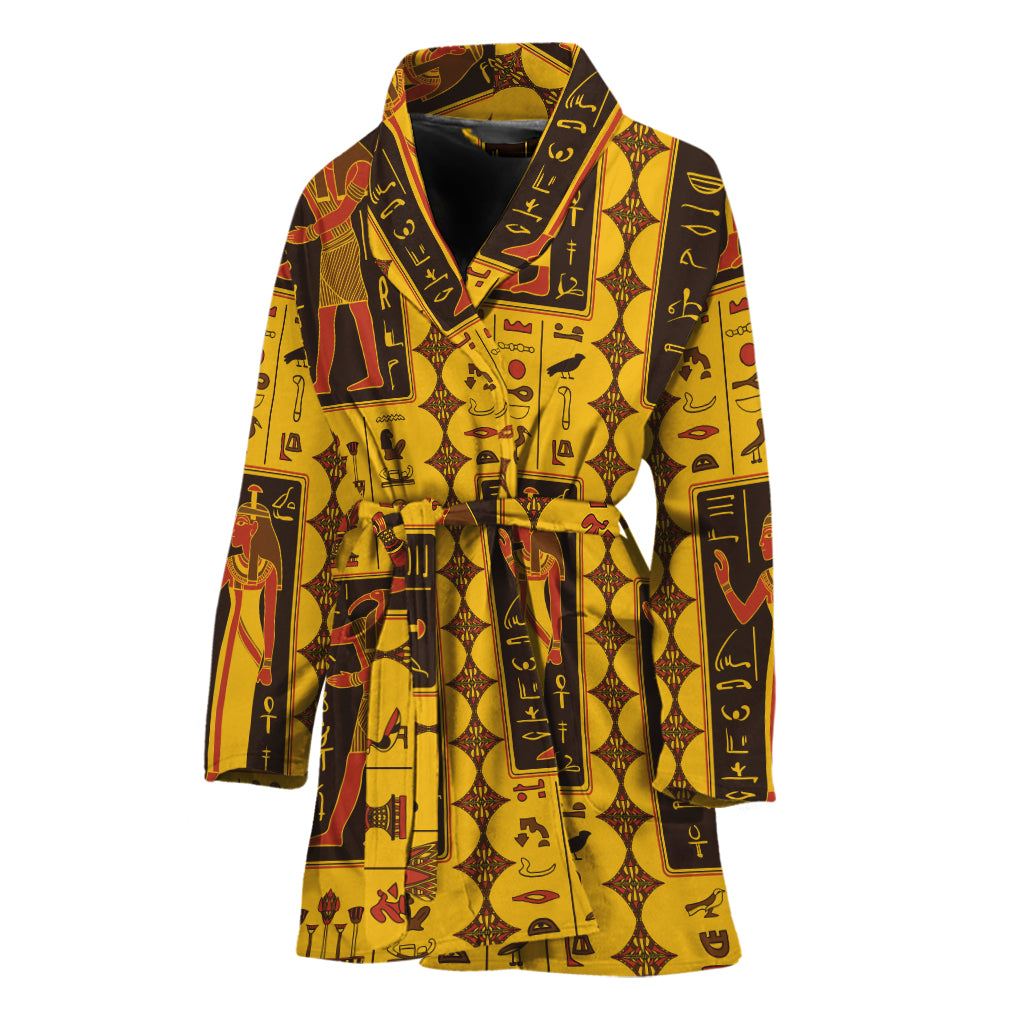 Ancient Egypt Pattern Print Women's Bathrobe