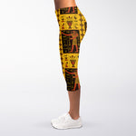 Ancient Egypt Pattern Print Women's Capri Leggings
