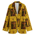 Ancient Egypt Pattern Print Women's Cotton Blazer