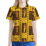 Ancient Egypt Pattern Print Women's Polo Shirt