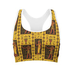 Ancient Egypt Pattern Print Women's Sports Bra