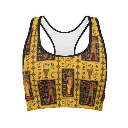 Ancient Egypt Pattern Print Women's Sports Bra