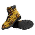 Ancient Egypt Pattern Print Work Boots