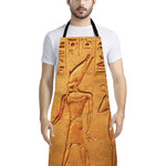Ancient Egyptian Gods Print Bib Apron With Pocket