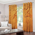Ancient Egyptian Gods Print Dimout Grommet Curtains