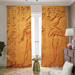 Ancient Egyptian Gods Print Blackout Pencil Pleat Curtains