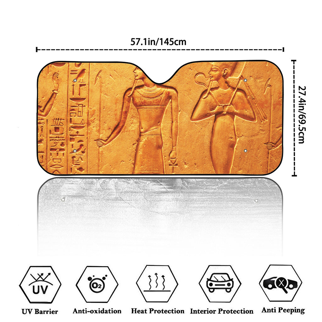 Ancient Egyptian Gods Print Car Windshield Sun Shade