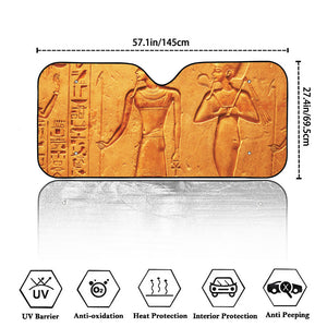 Ancient Egyptian Gods Print Car Windshield Sun Shade