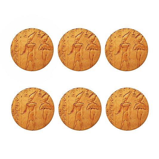 Ancient Egyptian Gods Print Coaster Set