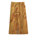 Ancient Egyptian Gods Print Cotton Front Slit Maxi Skirt