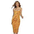 Ancient Egyptian Gods Print Cross Back Cami Dress