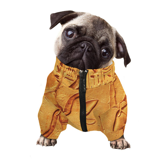 Ancient Egyptian Gods Print Dog Zip Up Jacket