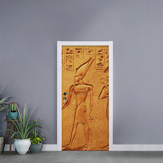 Ancient Egyptian Gods Print Door Sticker