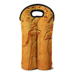 Ancient Egyptian Gods Print Double Neoprene Wine Tote