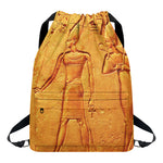 Ancient Egyptian Gods Print Drawstring Backpack