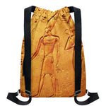 Ancient Egyptian Gods Print Drawstring Backpack