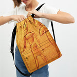 Ancient Egyptian Gods Print Drawstring Backpack