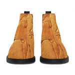 Ancient Egyptian Gods Print Flat Ankle Boots