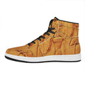 Ancient Egyptian Gods Print High Top Leather Sneakers
