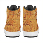 Ancient Egyptian Gods Print High Top Leather Sneakers