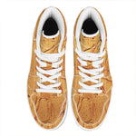 Ancient Egyptian Gods Print High Top Leather Sneakers