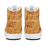 Ancient Egyptian Gods Print High Top Leather Sneakers