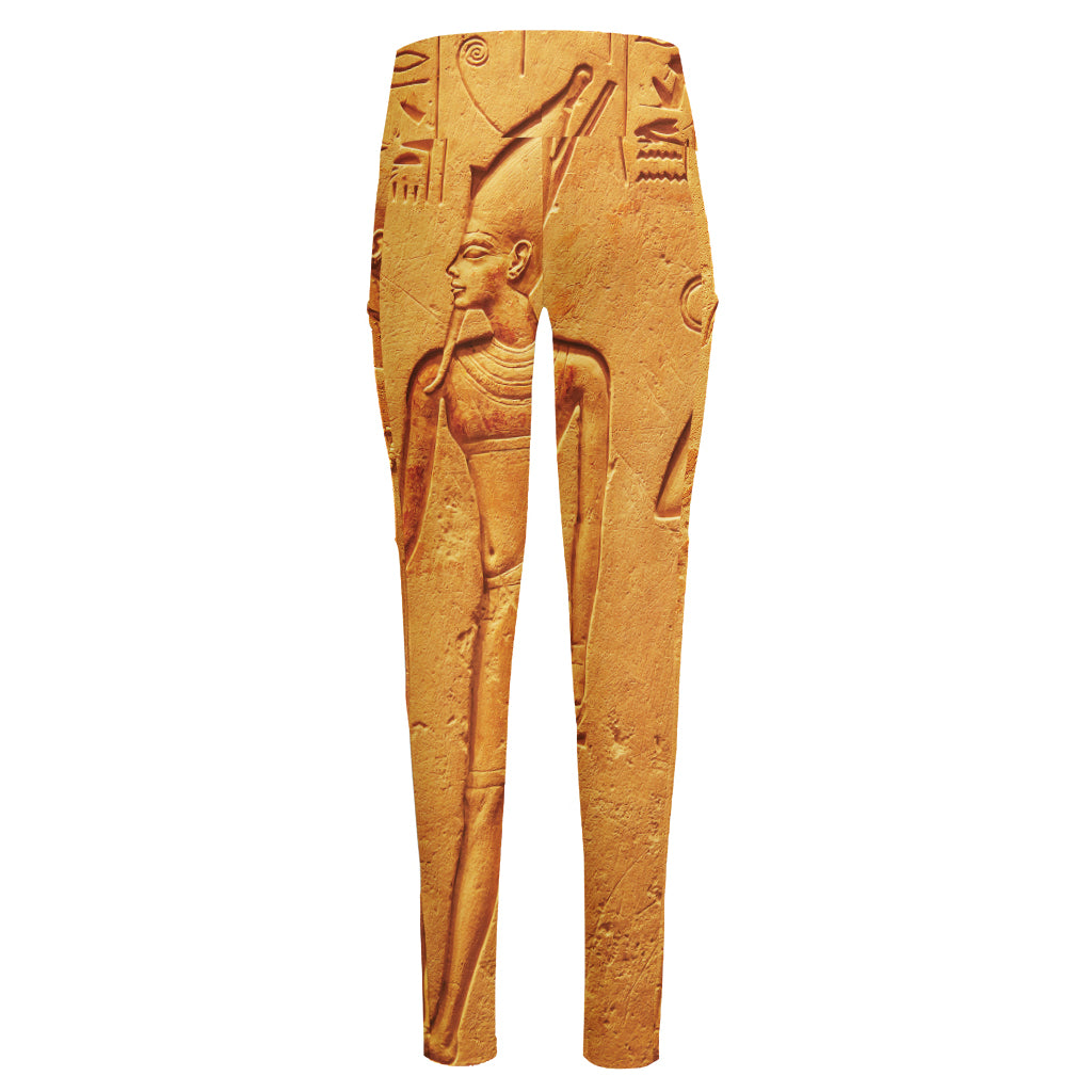 Ancient Egyptian Gods Print High-Waisted Pocket Leggings