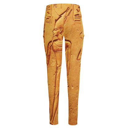 Ancient Egyptian Gods Print High-Waisted Pocket Leggings