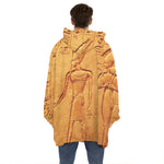 Ancient Egyptian Gods Print Hoodie Blanket