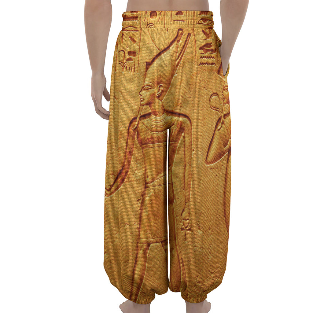 Ancient Egyptian Gods Print Lantern Pants