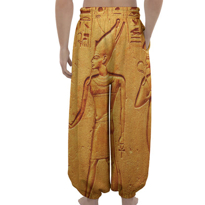 Ancient Egyptian Gods Print Lantern Pants